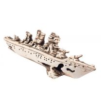 AquaNova ceramic battle ship wreck 25x9x7cm